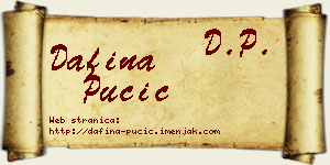 Dafina Pučić vizit kartica